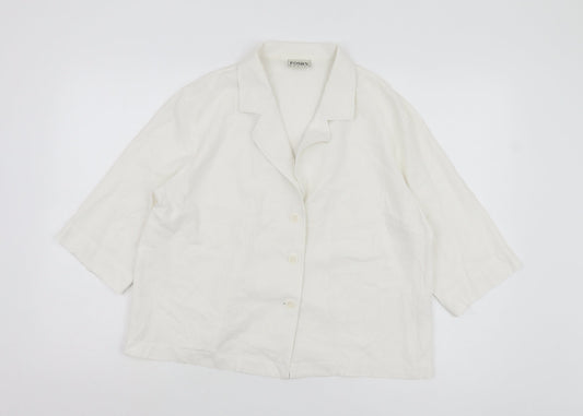 Fosby Design Women's Ivory Linen Blazer Size 16