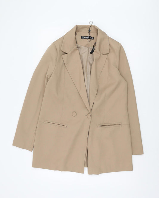 Womens UK Size 8 Missguided Beige Blazer