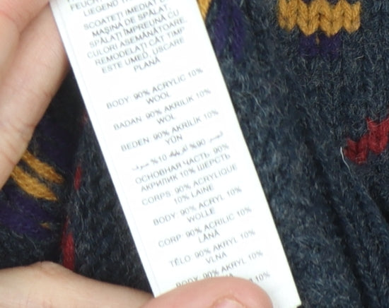 Red Herring Men's XS Multicoloured Geometric Pullover