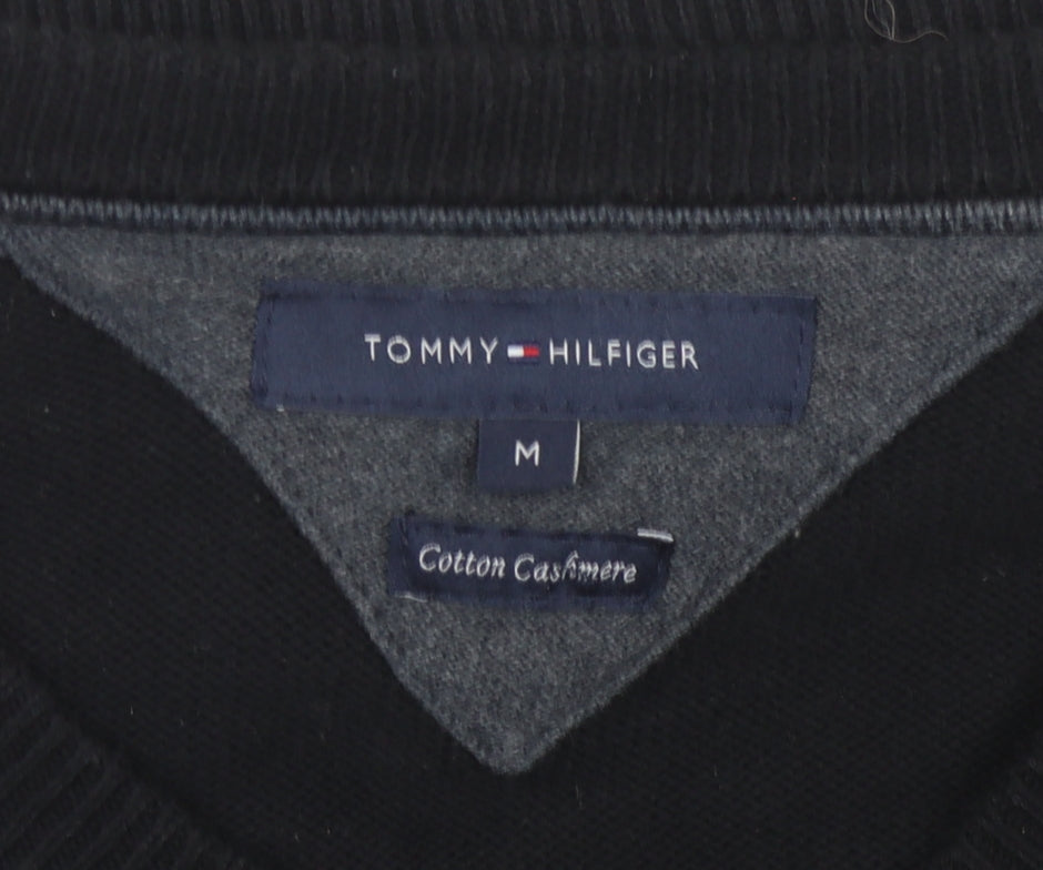 Tommy Hilfiger Men's Medium Black V-Neck Pullover