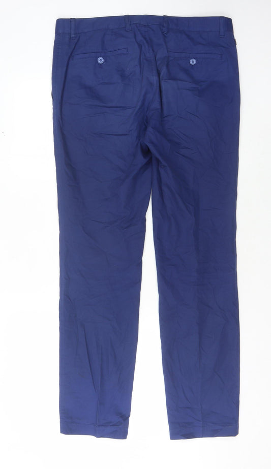 Hugo Boss Men's Blue Chino Trousers 34R, Casual Style