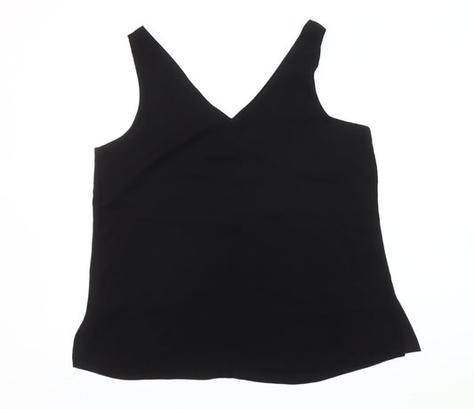Womens UK Size 14 Wallis Black Basic Blouse