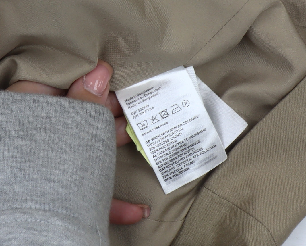 H&M Women's Beige Blazer, S, Single-Breasted, Lined