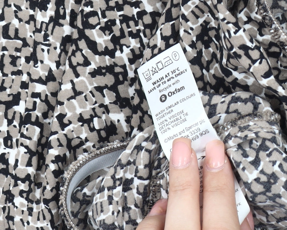 Marks and Spencer Animal Print Knee Length Skirt, Size 14