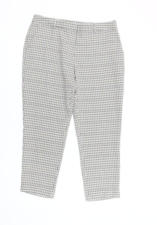 Womens UK Size 12 Dorothy Perkins Regular Fit Cropped Multicoloured Trousers