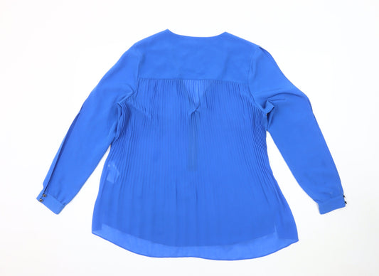 Womens UK Size 14 Star by Julien Macdonald Blue Tunic Blouse