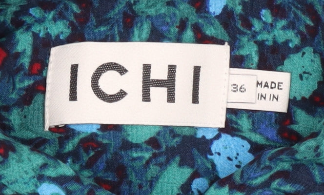 Womens UK Size 8 ICHI Multicoloured Basic Blouse