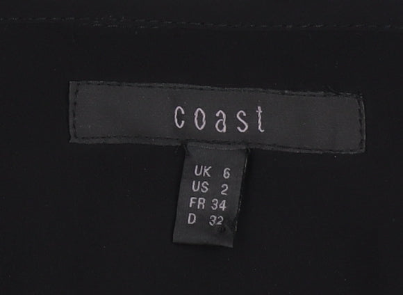 Womens UK Size 6 Coast Black Camisole Tank