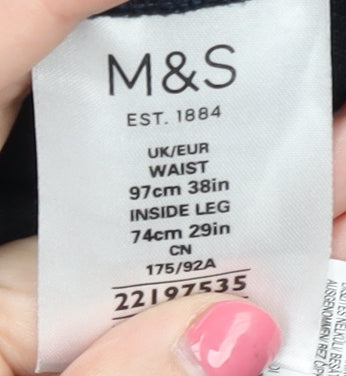 Marks and Spencer Men's Blue Corduroy Trousers 38