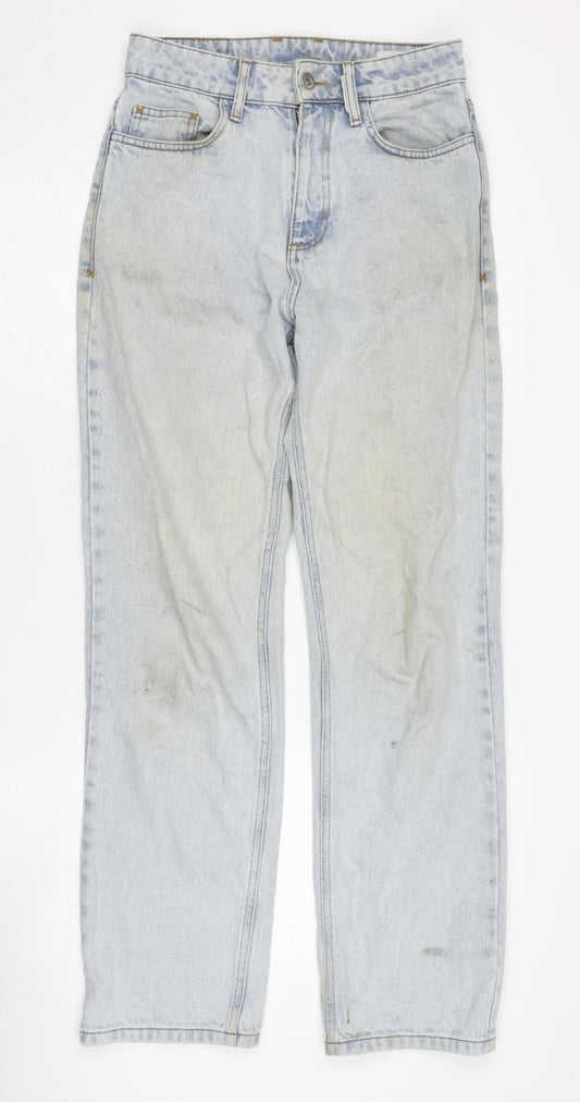 Womens UK Size 10 COLLUSION Regular Fit Straight Blue Jeans