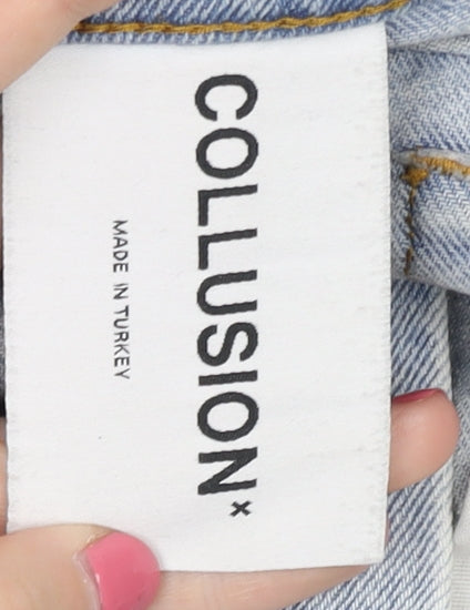 Collusion Women's Light Blue Straight Jeans, Size 10