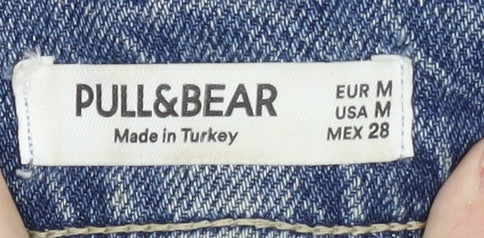 Pull&Bear Women's Blue Denim Mini Skirt, Size 12