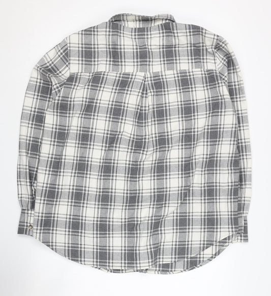 Womens UK Size 14 In the Style Grey Basic Button-Up