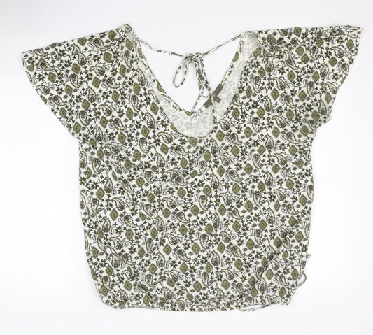 Womens UK Size 14 NEXT Multicoloured Basic Blouse