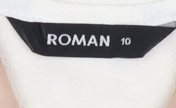 Womens UK Size 10 Roman White Basic Tank