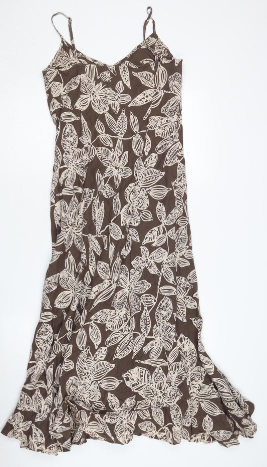 Marks and Spencer Women's Brown Slip Dress UK 12