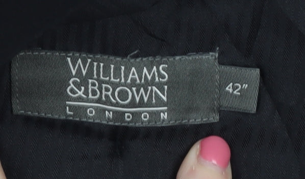 Mens UK Size 42 Williams & Brown Black Trousers