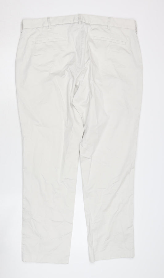 Spoke Men's White Chino Trousers Size 37