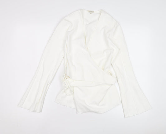 Womens UK Size XS Jigsaw White Wrap