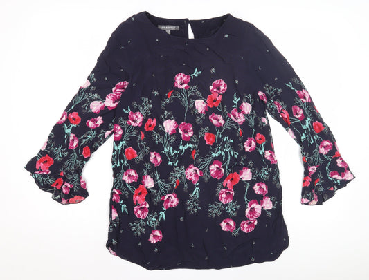Womens UK Size 10 Laura Ashley Multicoloured Basic Blouse