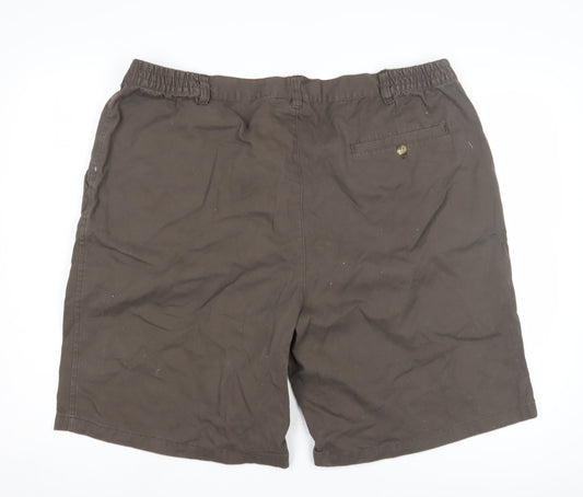 Cotton Traders Unisex Brown Pleated Casual Shorts