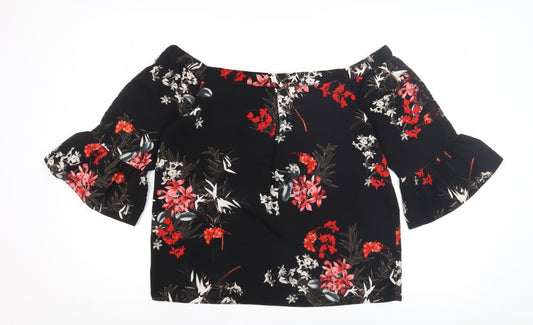 Womens UK Size 12 Miss Selfridge Black Basic Blouse
