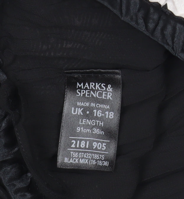 Marks & Spencer Women’s Black Long Skirt UK 16-18