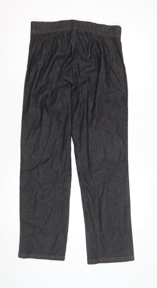 Womens UK Size 8 Damart Relaxed Fit Straight Black Jeans