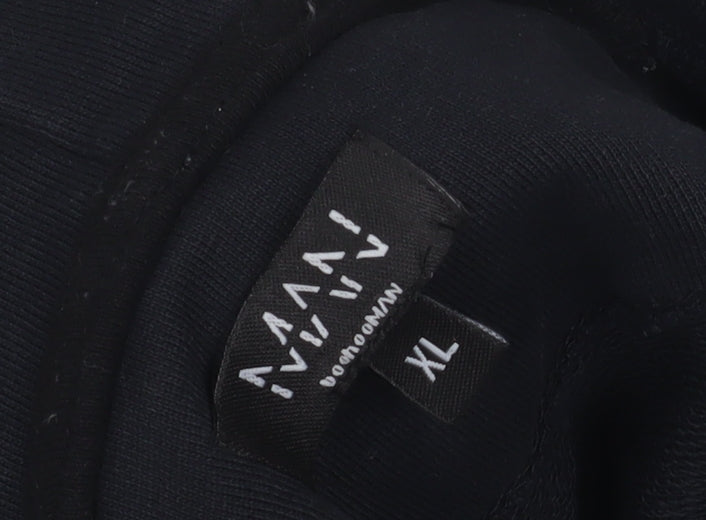 Men's XL Black Pullover Hoodie with Logo