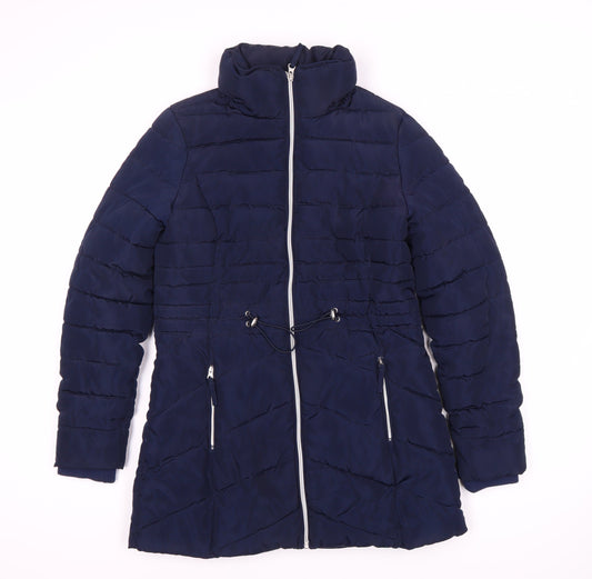 Womens UK Size 10 Principles Blue Puffer Jacket