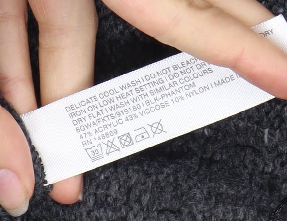 Womens UK Size 8 Fat Face Grey Cardigan Jumper
