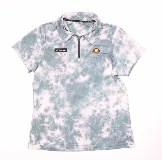 Womens UK Size 14 ellesse Blue Basic Polo