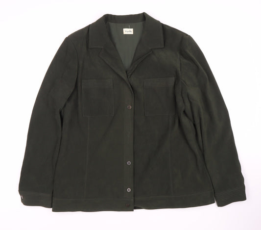 Womens UK Size 16 Viyella Green Basic Jacket