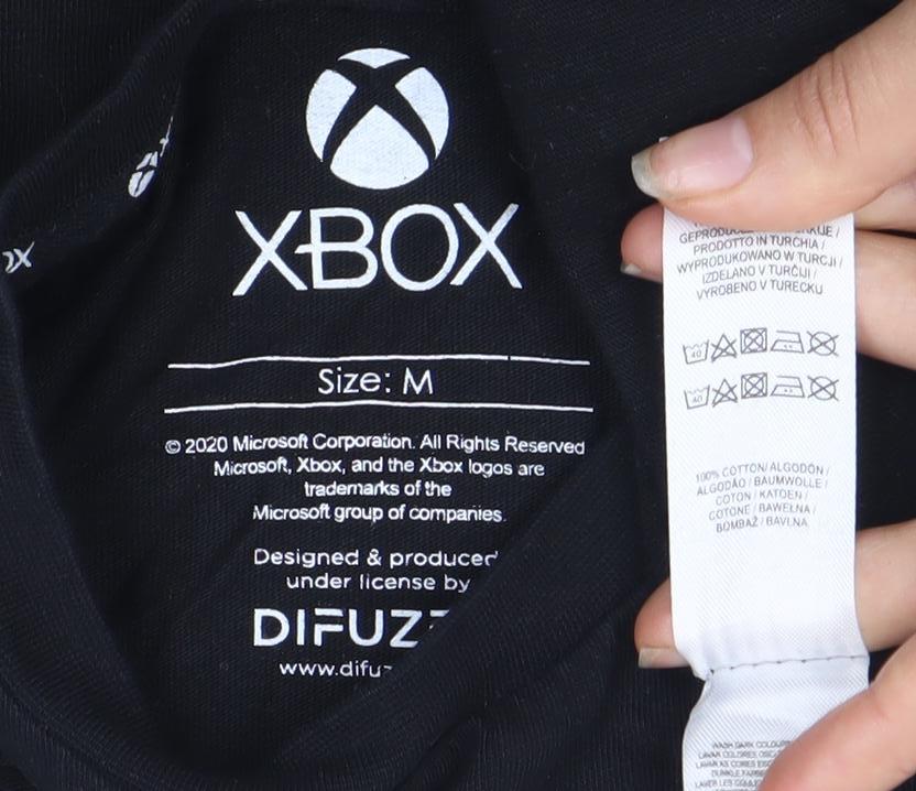 Xbox Black Men's T-Shirt M Graphic Logo Short Sleeve