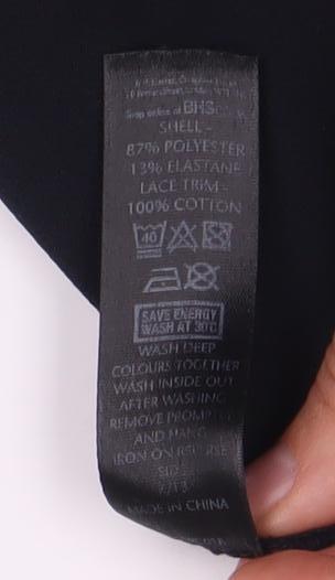 BHS Women's Black A-Line Dress Size 12 Short Sleeve