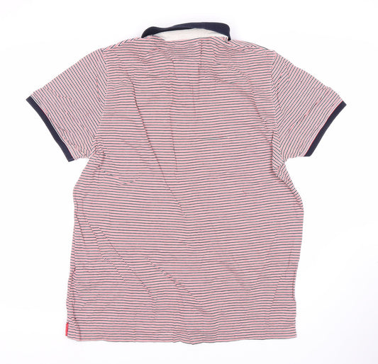 Ted Baker Men's Multicoloured Striped Polo Shirt, Size S