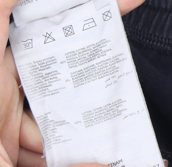Brand and care label for Champion Black Joggers, unisex, small, activewear