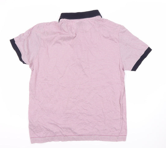 Ted Baker Men's Pink Striped Polo Shirt A