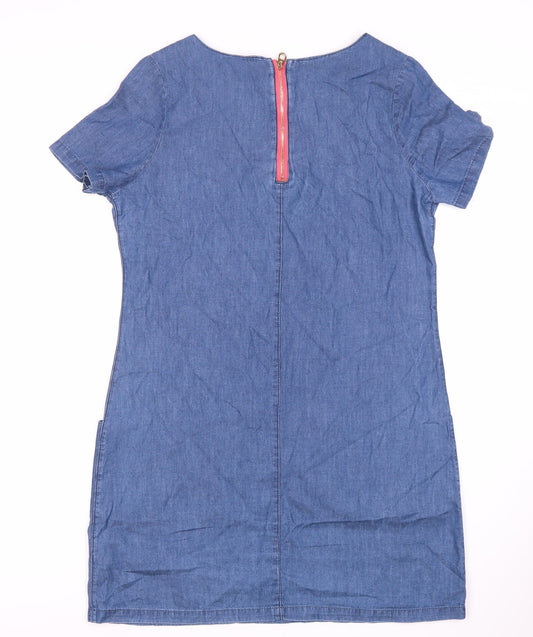 Joules Women's Blue Size 8 Denim Dress