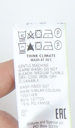 Marks and Spencer Men's Navy Brown Striped Pullover M