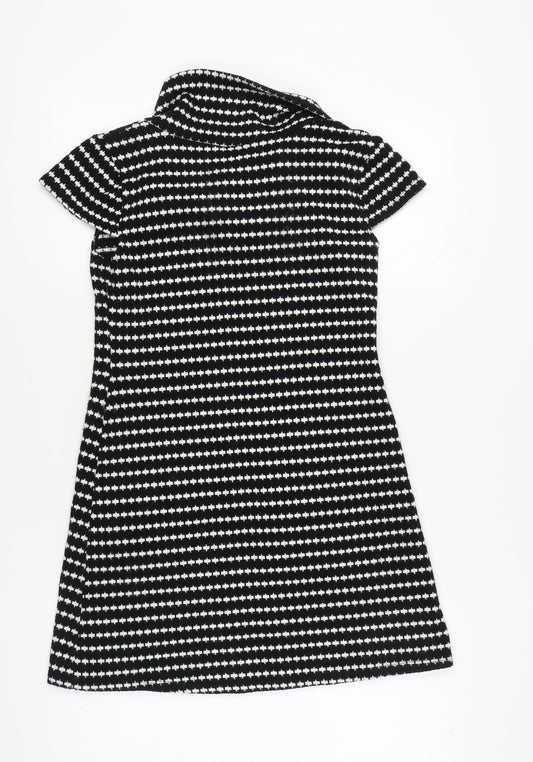 Quiz Women's Black & White Collared Dress Size 10