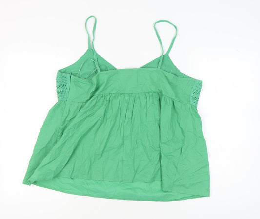 Womens UK Size 12 Marks and Spencer Green Camisole Tank