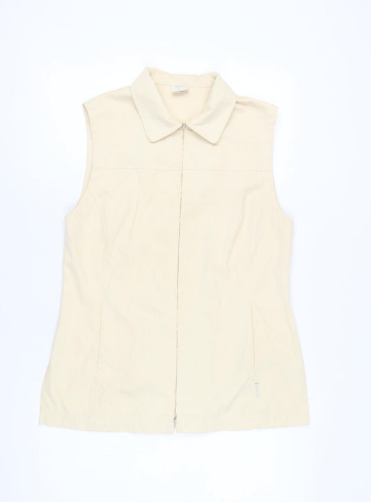 tru SPORTS Women's Beige Waistcoat, Size 12, Casual Style