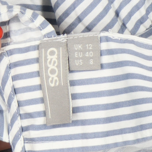 SOSO Women's Blue Striped Camisole Blouse Size 12