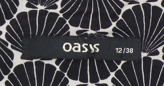 Womens UK Size 12 Oasis Black Basic Blouse