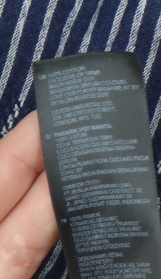 Mantaray Women's Blue Striped Shift Dress Size 10