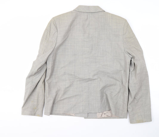 Marks & Spencer Grey Blazer Women Size 14 Classic Fit