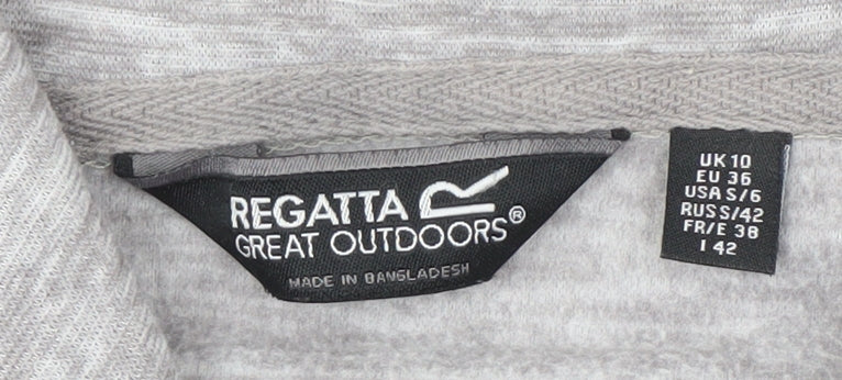 Regatta Women's Grey Full Zip Sweatshirt - Size 10