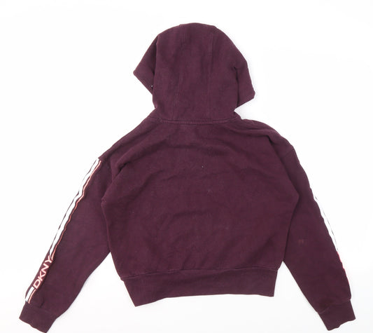 DKNY Women’s Purple Hoodie, Size S, Logo Accent