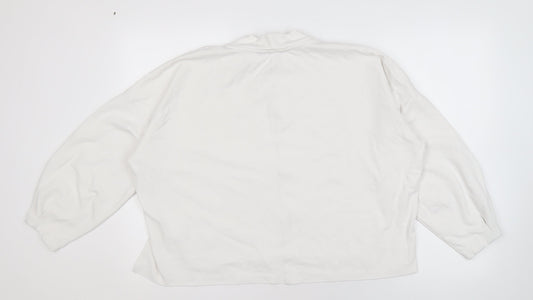 Womens UK Size L French Connection White Pullover Sweatshirt
